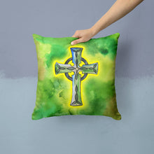 Load image into Gallery viewer, Irish Celtic Cross Throw Pillow - 14x14 Decorative Pillow – Art for Your Home &amp; Patio BB5764PW1414