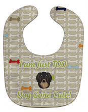 Load image into Gallery viewer, Too Cute Longhair Black and Tan Dachshund Baby Bib BB5782BIB