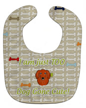 Load image into Gallery viewer, Too Cute Longhair Red Dachshund Baby Bib BB5783BIB