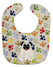 Load image into Gallery viewer, Pawprints Pug Cream Baby Bib BB5833BIB