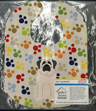 Load image into Gallery viewer, Pawprints Mastiff White Baby Bib BB5846BIB
