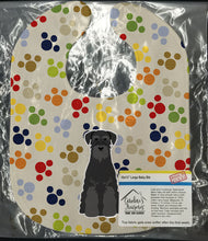 Load image into Gallery viewer, Pawprints Standard Schnauzer Black Baby Bib BB5861BIB
