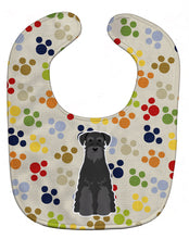 Load image into Gallery viewer, Pawprints Standard Schnauzer Black Baby Bib BB5861BIB