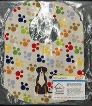 Load image into Gallery viewer, Pawprints Greater Swiss Mountain Dog Baby Bib BB5866BIB