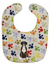 Load image into Gallery viewer, Pawprints Greater Swiss Mountain Dog Baby Bib BB5866BIB