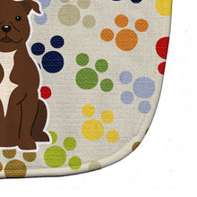 Load image into Gallery viewer, Pawprints Staffordshire Bull Terrier Chocolate Baby Bib BB5877BIB