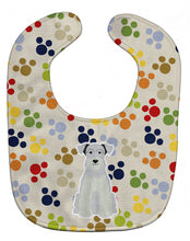 Load image into Gallery viewer, Pawprints Miniature Schanuzer White Baby Bib BB5882BIB
