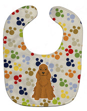 Load image into Gallery viewer, Pawprints Cocker Spaniel Red Baby Bib BB5924BIB