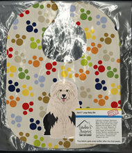 Load image into Gallery viewer, Pawprints Old English Sheepdog Baby Bib BB5925BIB