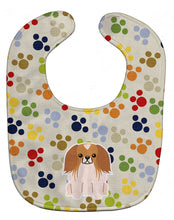 Load image into Gallery viewer, Pawprints Pekingnese Red White Baby Bib BB5932BIB