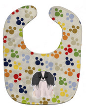 Load image into Gallery viewer, Pawprints Pekingnese Black White Baby Bib BB5934BIB