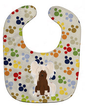 Load image into Gallery viewer, Pawprints Chinese Crested Cream Baby Bib BB5942BIB