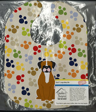 Load image into Gallery viewer, Pawprints Flashy Fawn Boxer Baby Bib BB5945BIB
