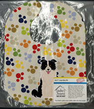 Load image into Gallery viewer, Pawprints Border Collie Black White Baby Bib BB5947BIB