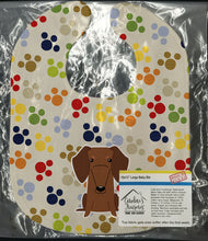 Load image into Gallery viewer, Pawprints Dachshund Red Brown Baby Bib BB5959BIB