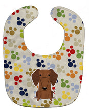 Load image into Gallery viewer, Pawprints Dachshund Red Brown Baby Bib BB5959BIB