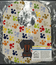 Load image into Gallery viewer, Pawprints Dachshund Black Tan Baby Bib BB5961BIB