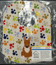 Load image into Gallery viewer, Pawprints Bull Terrier Red Baby Bib BB5963BIB