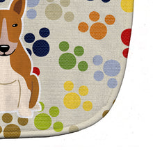 Load image into Gallery viewer, Pawprints Bull Terrier Red White Baby Bib BB5964BIB