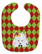 Load image into Gallery viewer, Christmas White Poodle Baby Bib BB5995BIB