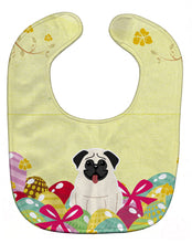 Load image into Gallery viewer, Easter Eggs Pug Cream Baby Bib BB6004BIB