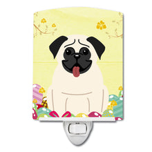 Load image into Gallery viewer, Easter Eggs Pug Cream Ceramic Night Light BB6004CNL