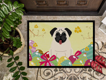 Load image into Gallery viewer, Easter Eggs Pug Cream Doormat - 24x36 Decorative Floor Mat – Indoor/Outdoor Rug with Artistic Flair BB6004JMAT