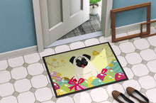 Load image into Gallery viewer, Easter Eggs Pug Cream Doormat - 24x36 Decorative Floor Mat – Indoor/Outdoor Rug with Artistic Flair BB6004JMAT