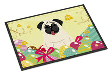 Load image into Gallery viewer, Easter Eggs Pug Cream Doormat - 24x36 Decorative Floor Mat – Indoor/Outdoor Rug with Artistic Flair BB6004JMAT