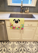 Load image into Gallery viewer, Easter Eggs Pug Cream Kitchen Towel – Artistic Dish Towel for Everyday Use BB6004KTWL