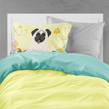 Load image into Gallery viewer, Easter Eggs Pug Cream Fabric Standard Pillowcase – Artistic Decorative Front, White Back BB6004PILLOWCASE