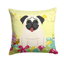 Load image into Gallery viewer, Easter Eggs Pug Cream Throw Pillow - 14x14 Decorative Pillow – Art for Your Home &amp; Patio BB6004PW1414