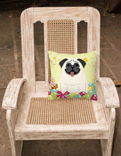Load image into Gallery viewer, Easter Eggs Pug Cream Fabric Decorative Pillow BB6004PW1818