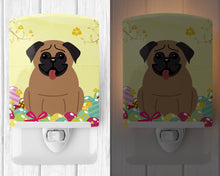 Load image into Gallery viewer, Easter Eggs Pug Brown Ceramic Night Light BB6005CNL
