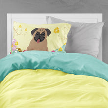 Load image into Gallery viewer, Easter Eggs Pug Brown Fabric Standard Pillowcase – Artistic Decorative Front, White Back BB6005PILLOWCASE