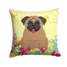Load image into Gallery viewer, Easter Eggs Pug Brown Throw Pillow - 14x14 Decorative Pillow – Art for Your Home &amp; Patio BB6005PW1414