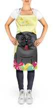 Load image into Gallery viewer, Easter Eggs Pug Black Apron – Artist-Designed Kitchen, BBQ &amp; Craft Apron BB6006APRON