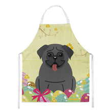 Load image into Gallery viewer, Easter Eggs Pug Black Apron – Artist-Designed Kitchen, BBQ &amp; Craft Apron BB6006APRON