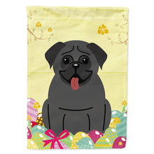Load image into Gallery viewer, Easter Eggs Pug Black Flag Canvas House Size BB6006CHF