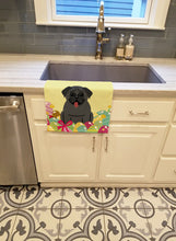 Load image into Gallery viewer, Easter Eggs Pug Black Kitchen Towel – Artistic Dish Towel for Everyday Use BB6006KTWL