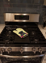Load image into Gallery viewer, Easter Eggs Pug Black Oven Mitt BB6006OVMT