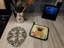 Load image into Gallery viewer, Easter Eggs Pug Brown Pot Holders - Set of 2 - Heat-Resistant Kitchen Essentials BB6007PTHD