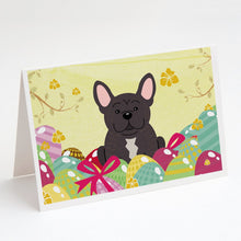Load image into Gallery viewer, Easter Eggs French Bulldog Brindle Greeting Cards -  Blank Note Cards – 8-Pack of Artist-Designed Cards with Envelopes