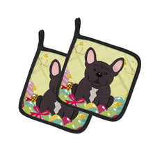 Load image into Gallery viewer, Easter Eggs French Bulldog Brindle Pot Holders - Set of 2 - Heat-Resistant Kitchen Essentials BB6009PTHD