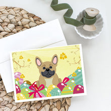 Load image into Gallery viewer, Easter Eggs French Bulldog Cream Greeting Cards -  Blank Note Cards – 8-Pack of Artist-Designed Cards with Envelopes