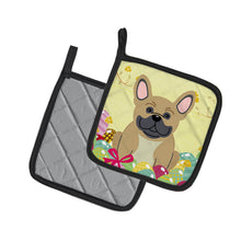 Load image into Gallery viewer, Easter Eggs French Bulldog Cream Pot Holders - Set of 2 - Heat-Resistant Kitchen Essentials BB6010PTHD