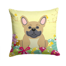 Load image into Gallery viewer, Easter Eggs French Bulldog Cream Throw Pillow - 14x14 Decorative Pillow – Art for Your Home &amp; Patio BB6010PW1414