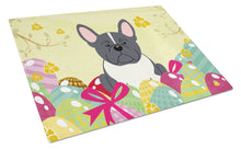 Load image into Gallery viewer, Easter Eggs French Bulldog Black White Glass Cutting Boards – Durable, Decorative Kitchen Art Large BB6012LCB