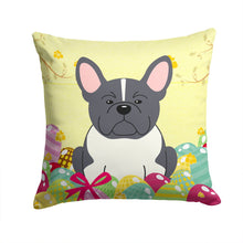 Load image into Gallery viewer, Easter Eggs French Bulldog Black White Throw Pillow - 14x14 Decorative Pillow – Art for Your Home &amp; Patio BB6012PW1414