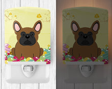 Load image into Gallery viewer, Easter Eggs French Bulldog Brown Ceramic Night Light BB6013CNL